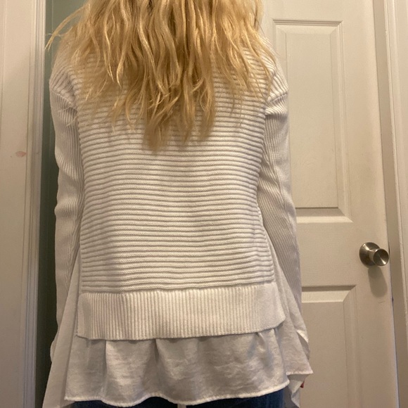 super soft white layered sweater - Picture 3 of 4
